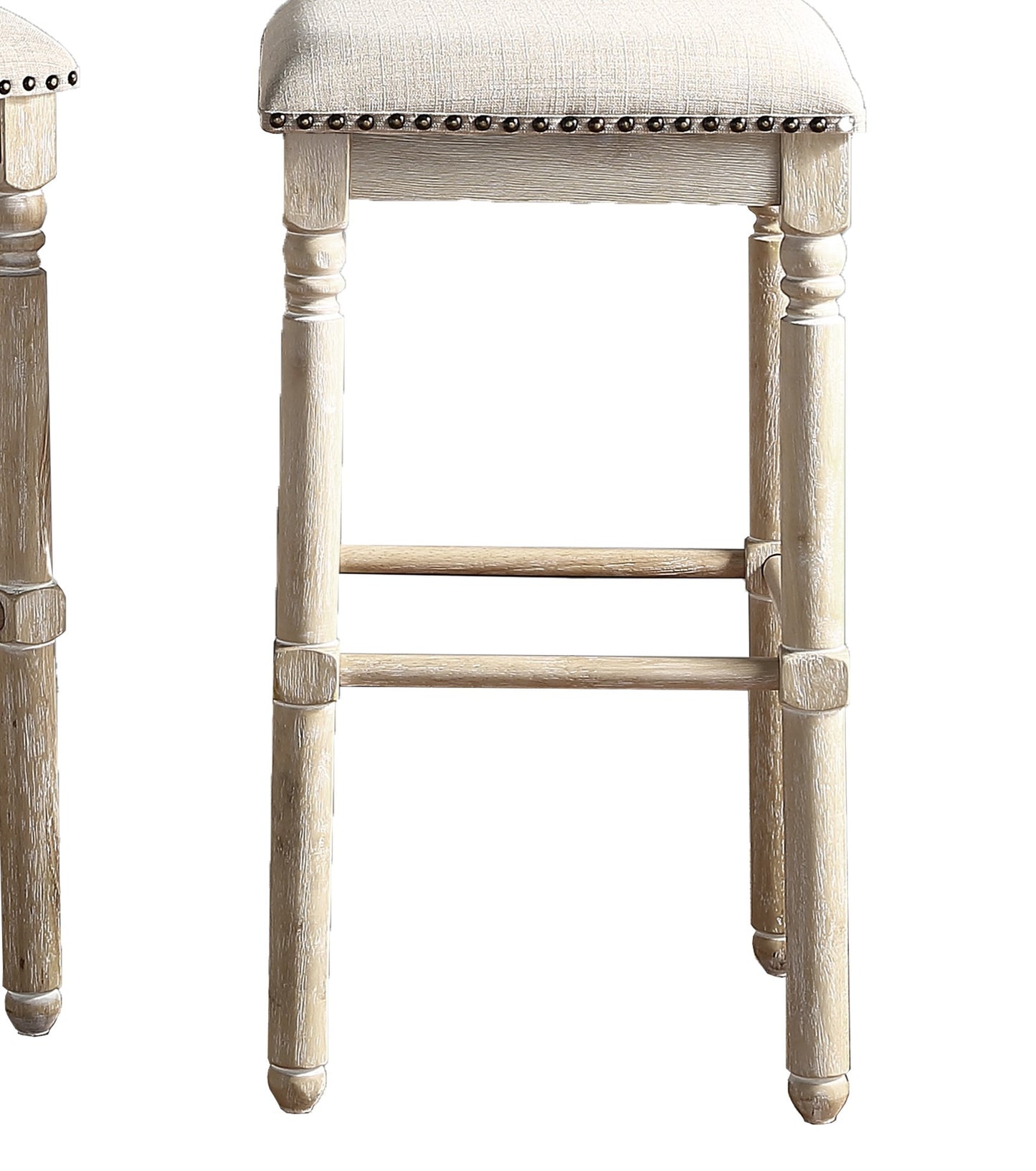 Lissa - Set of 2 -26" Tan Wood Counter Height Stools