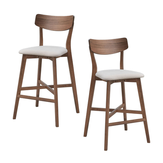 Mirston - Set of 2 - 29" walnut bar stools