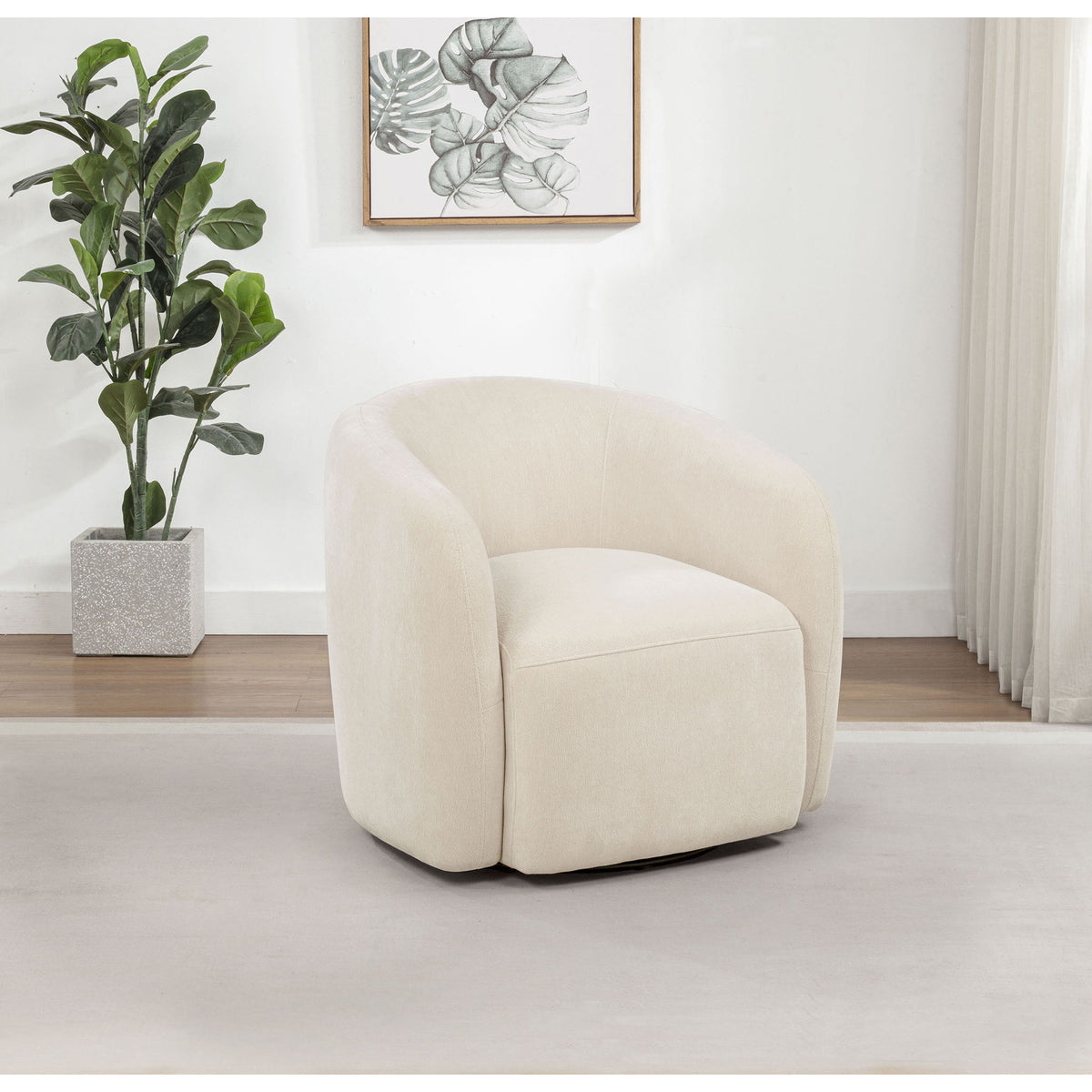 Stanley - Swivel Accent Chair - Beige