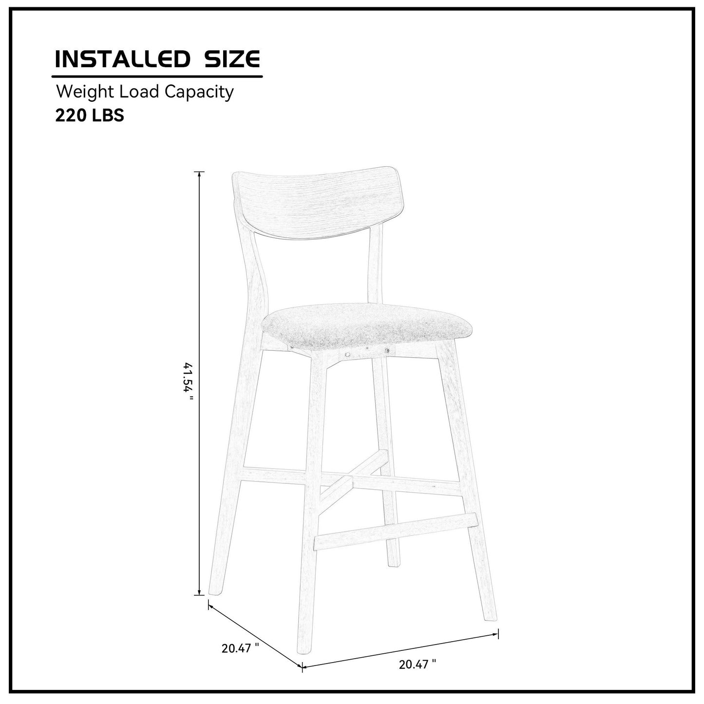 Havenvale - Set of 2 - 29" Black Swivel Wood Bar Stools with High Back - Modern Counter Height Chairs for Kitchen, Pub, Living Room