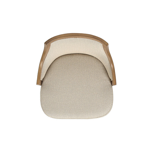 Grandeur 26" Taupe Cane Rattan Swivel Counter Stool with Recessed Arms