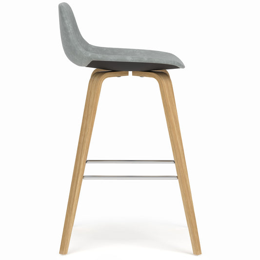 Randolph - Counter / Bar Height Stool Upholstered (Set of 2) - Gray