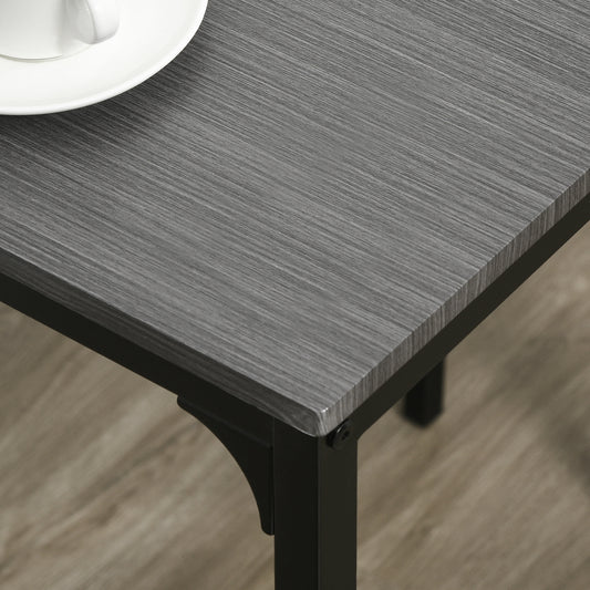 Honeycomb - Set of 3 - 35" Industrial Counter Height Bar Table Set with 2 Stools, Space-Saving Breakfast Table in Gray