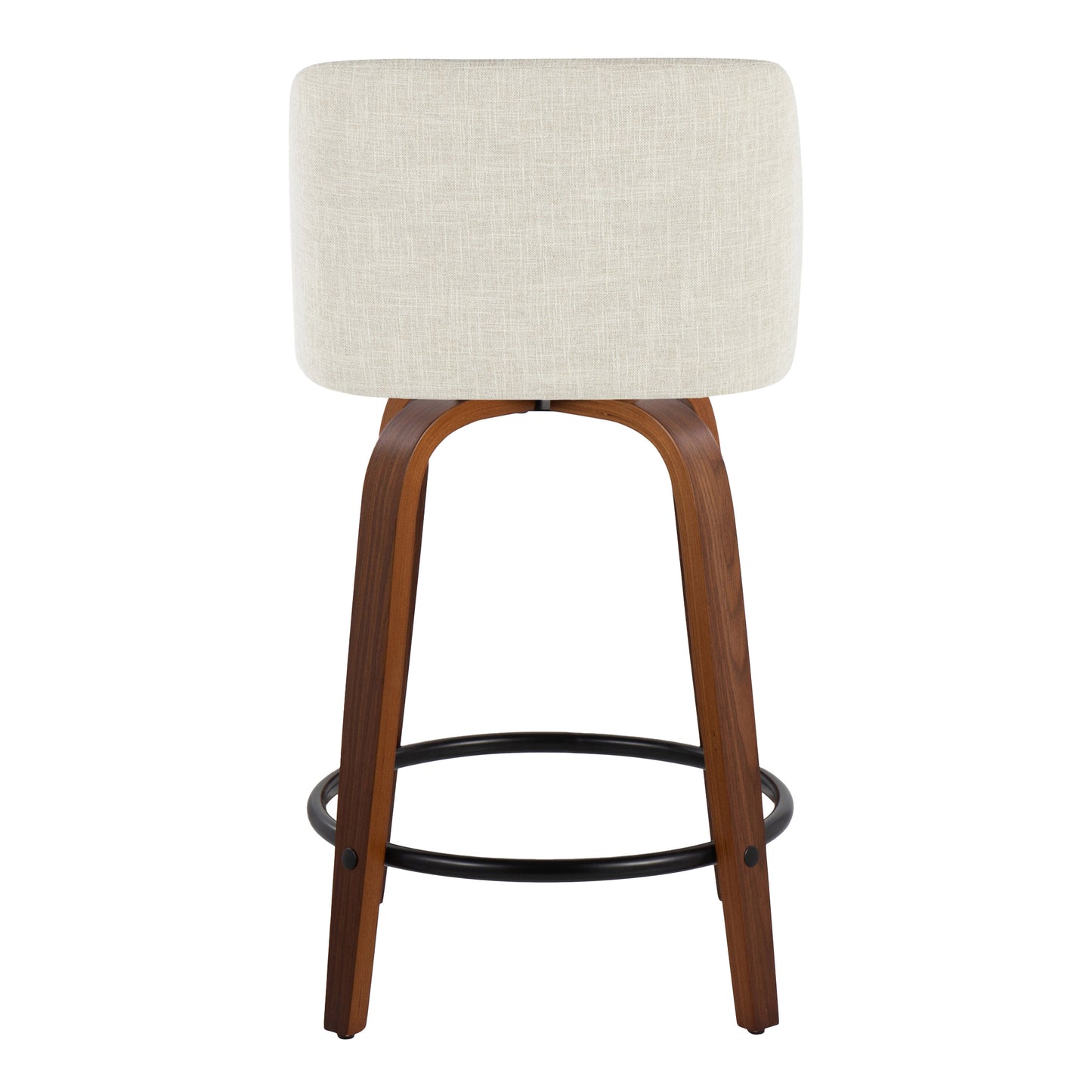 Alora - Set of 2 – 29" Modern Bar Stools with Sleek Black Metal Frame and Tan Leather Upholstery