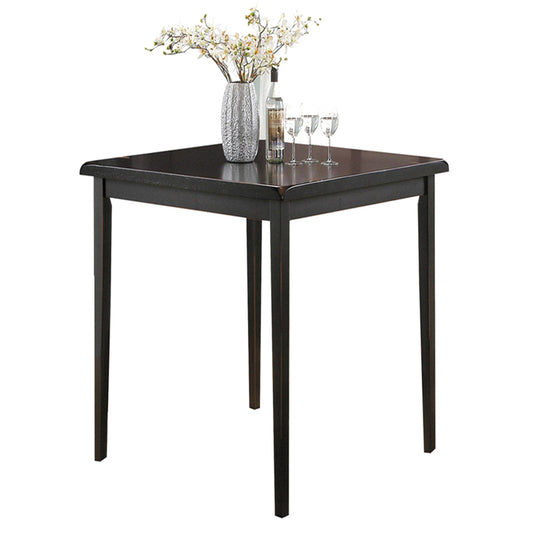 Soretta - Set of 2 -24" – 5- Black Counter Stool Piece Farmhouse Dining Set with Saddle Stools