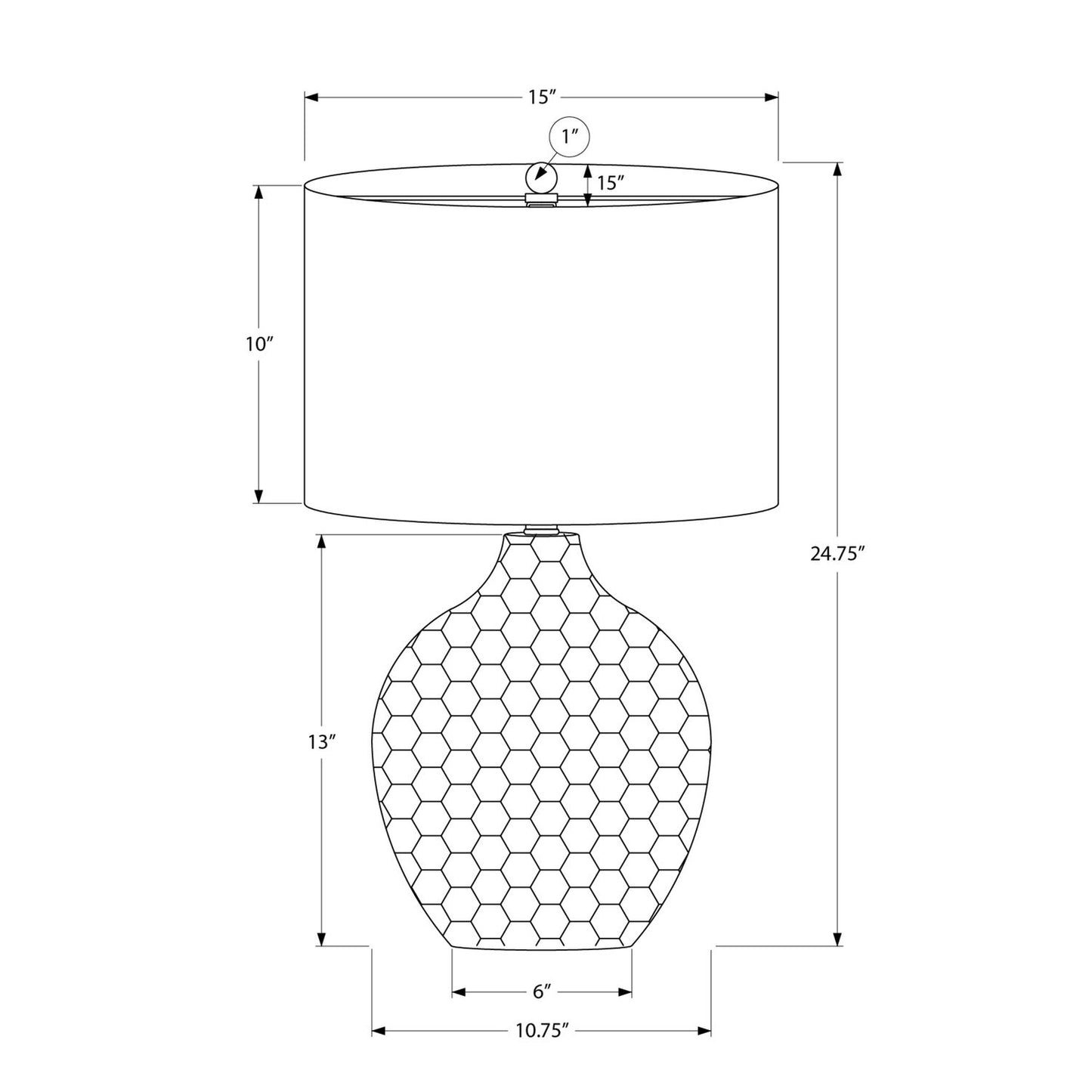 Lighting, Table Lamp, Resin, Contemporary - Brown