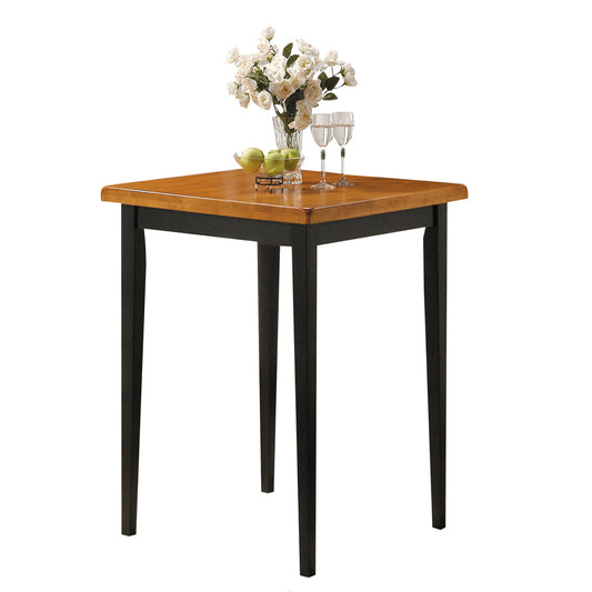 Balvora - Set of 5 - 25" Counter Height Dining Set in Oak & Black with Saddle Stools