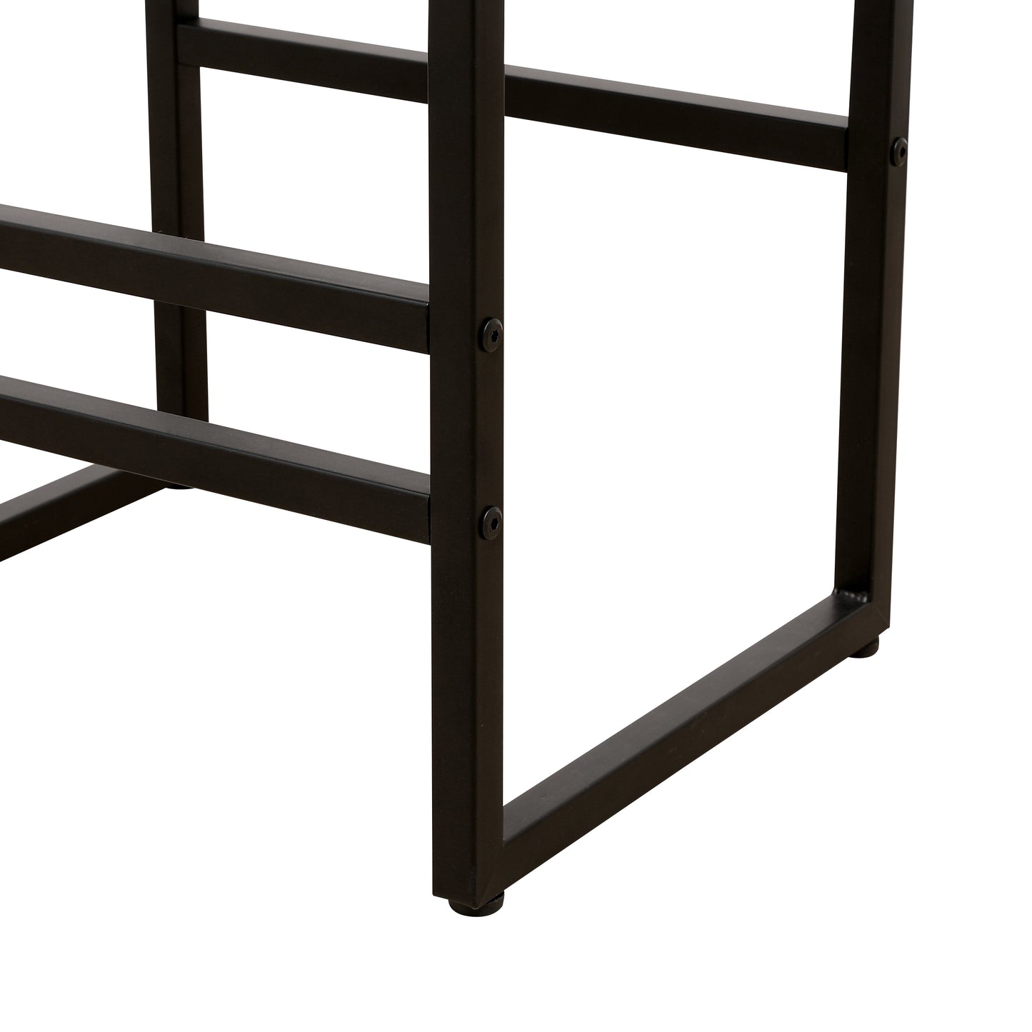 Ellison - Set of 2 - 28" Brown PU Leather Upholstered Counter Height Stools with Metal Frame and Backrest