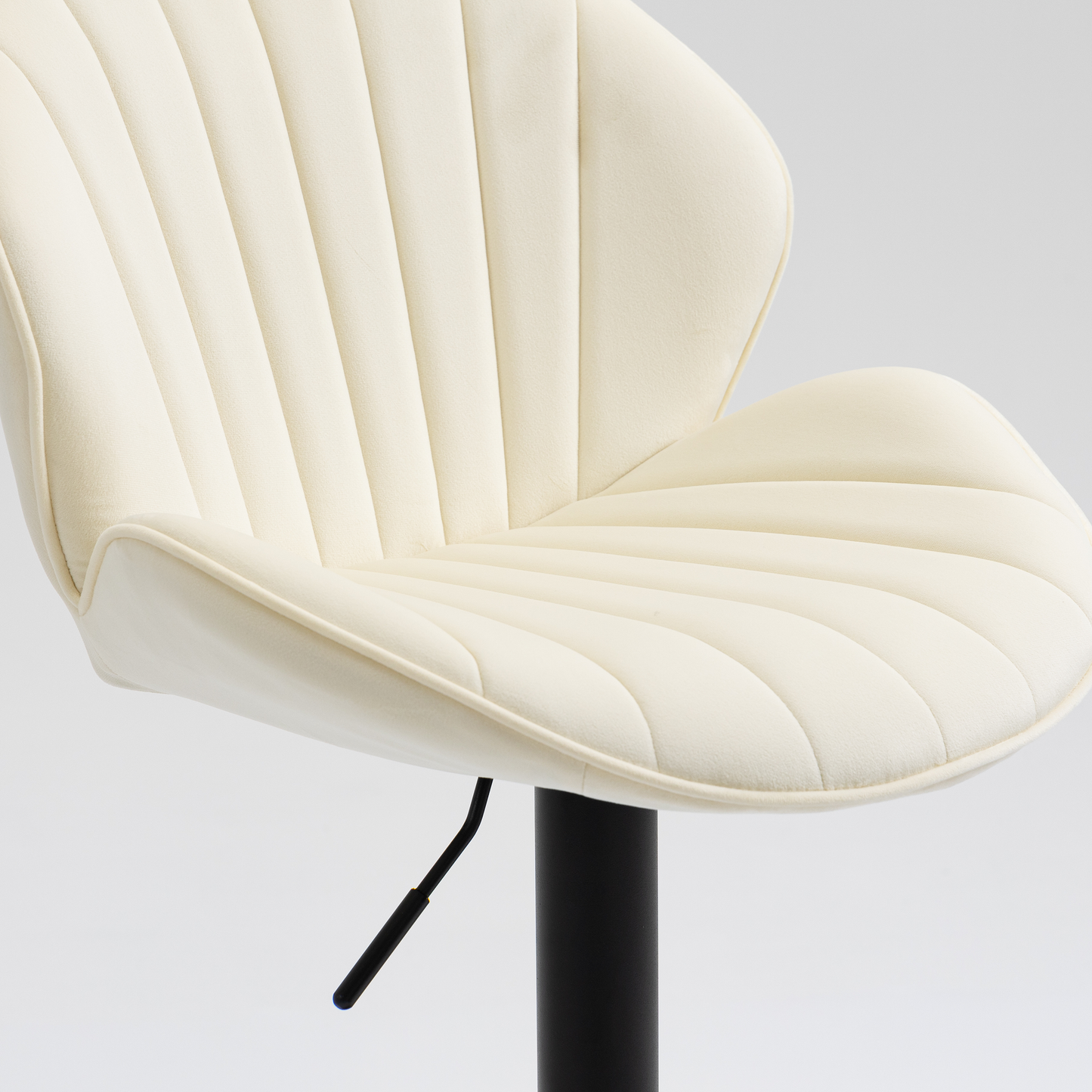 Moler - Set of 2 - 29" Adjustable Cream Bar Stools with Backrest & Footrest,