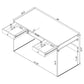 Barretta - 2 Drawer Writing Desk - Gloss White