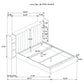 Merritt - Queen Bookcase Storage Bed With Tufted Headboard - Light Oak / Light Tan