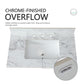 Elegant Sintered Stone Bathroom Vanity Top With Rectangular Undermount Ceramic Sink