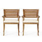 Outdoor Dining Set With Coffee Table And 2 Chairs - Teak