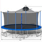 14Ft Trampoline For Adults & Kids With Basketball Hoop, Outdoor Trampolines With Ladder And Safety Enclosure Net For Kids And Adults - Blue