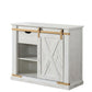 Console Table With Storage Drawer And Open Shelves - Antique White / Gold
