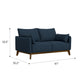 Loveseat With Flared Legs - Blue
