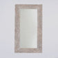 Handcarved Rectangle Mirror Accent With 3mm Glass - Antique White