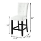 Lustre - Set of 2 - 24” White Faux Leather Counter Stools with Button-Tufted Backs