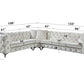 Atronia - Sectional Sofa With 4 Pillows - Beige