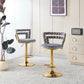 Modern Bar Chair With Iron Tube Legs, Soft Cushions And Comfortable Backrest (Set of 2)