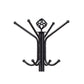 Coat Rack With 3 Tier Hooks For Entryway - Black