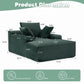 Oversized Chaise Lounge Chair Cozy Cloud Couch With 3 Throw Pillows And Wide Armrest