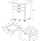 File Cabinet, Rolling Mobile, Storage Drawers, Printer Stand, Office, Contemporary & Modern
