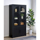 Shayne - 4 Door Display Cabinet With LED Lighting - Black