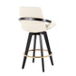 Cosmo - Contemporary Fixed Height Counter Stool With Swivel With Round Footrest (Set of 2)