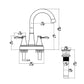4" Centerset Bathroom Faucet With Pop Up Drain And Water Supply Lines - Brushed Nickel