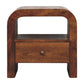 Darcy - Nightstand With Drawer And Open Shelf - Brown