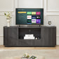 Modern Wavy TV Stand Rounded Sideboard With Storage Cabinet