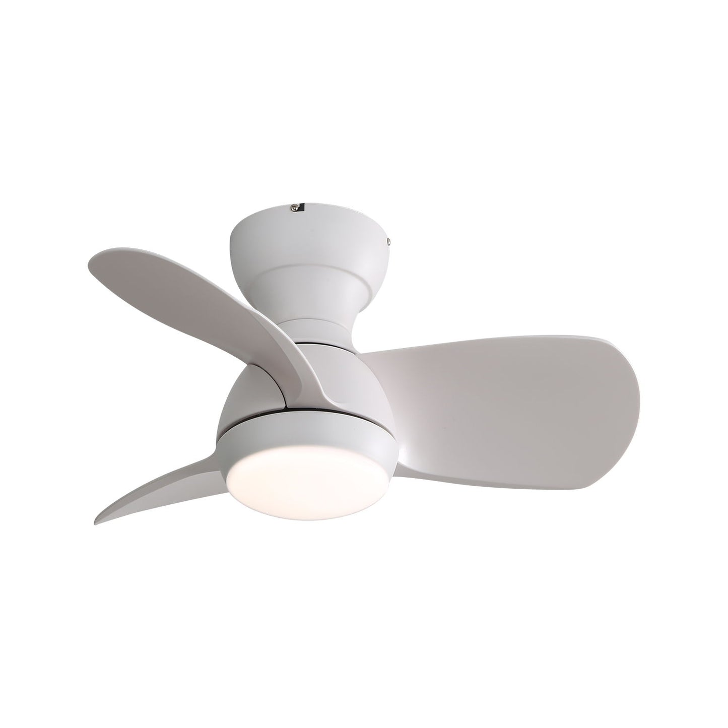 23" Bedroom Ceiling Fan With 3 Color Dimmable 3 ABS Blades Remote Control Dc Motor With 18W Led Light
