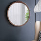 Round Hand Carved Rose Antique Mirror Frame, Wall Mirror For Live Space
