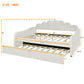 Upholstery Daybed Frame With Shell Shaped Backrest