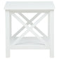 Slater - End Table With X Frame Trim - White