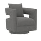 Swivel Chair With Fabric Upholstery - Gray