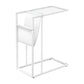 Accent Table, C - Shaped, Contemporary And Modern - White