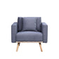 Easton - Fabric Chair With USB Charging Ports Pockets And Pillows