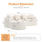 Combined Sofa With 4 Pillows