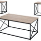 3 Pieces Table Set, Coffee, End, Side, Accent - Brown / Black