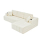 L - Shaped Sectional Sofa With Cup Holders & Side Pockets