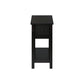 Accent End Table, 2 Tier, Narrow, Lamp, Storage Drawer, Charming Design