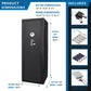 9.33 Cubic Ft Tall Biometric Rifle Safe - Black