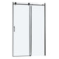 Single Sliding Bypass Shower Door Enclosure With Tempered Glass