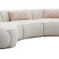 Sahara - Boucle Sectional Sofa With 3 Pillows - Beige