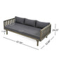 Claremont - 3 Seater Daybed Teak Acacia Wood Water Resistant Cushions