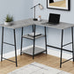 Computer Desk, Home Office, Corner, Storage Shelves, L Shape, Work, Laptop, Contemporary, Modern