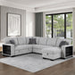 Giza - Modular Sectional Sofa With Sleeper, Storage, USB Charging - Gray