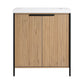 Modern Freestanding Bathroom Vanity With Resin Sink & Soft Close Cabinet Doors